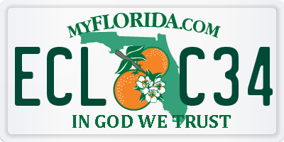 FL license plate ECLC34