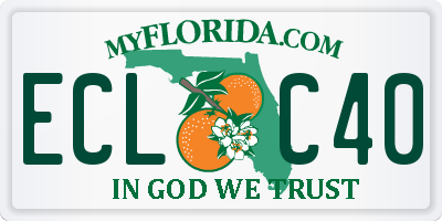 FL license plate ECLC40