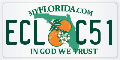 FL license plate ECLC51