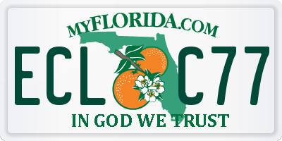 FL license plate ECLC77