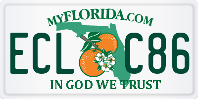 FL license plate ECLC86