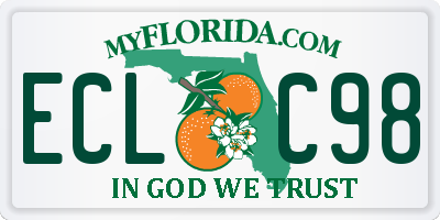 FL license plate ECLC98