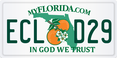 FL license plate ECLD29