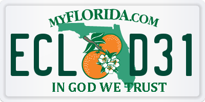 FL license plate ECLD31