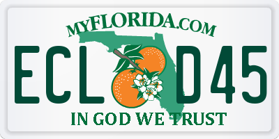 FL license plate ECLD45