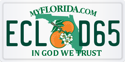 FL license plate ECLD65