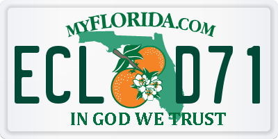 FL license plate ECLD71