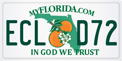 FL license plate ECLD72