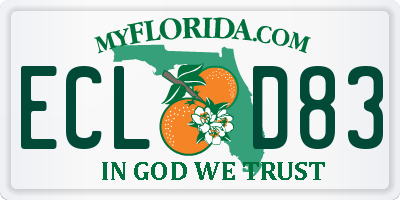 FL license plate ECLD83