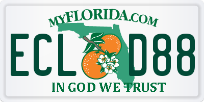FL license plate ECLD88