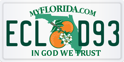 FL license plate ECLD93