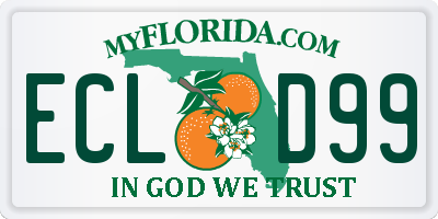 FL license plate ECLD99
