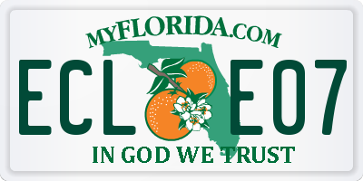 FL license plate ECLE07