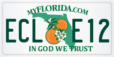 FL license plate ECLE12