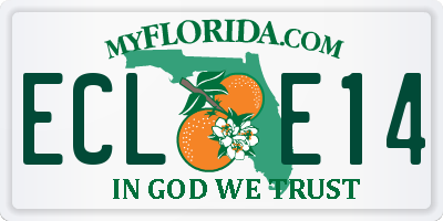 FL license plate ECLE14