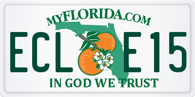 FL license plate ECLE15