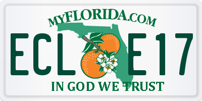FL license plate ECLE17