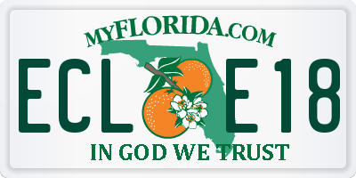 FL license plate ECLE18