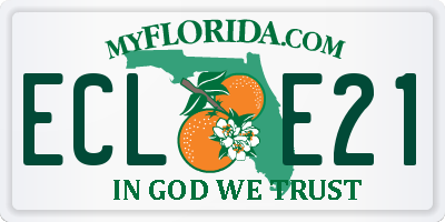 FL license plate ECLE21