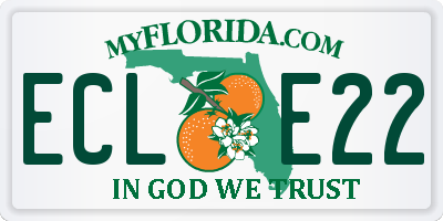 FL license plate ECLE22