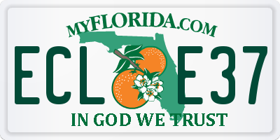 FL license plate ECLE37