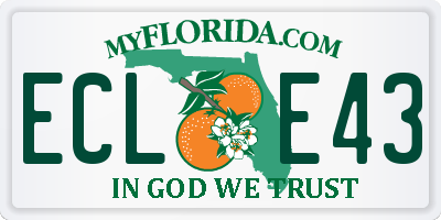 FL license plate ECLE43