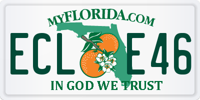FL license plate ECLE46