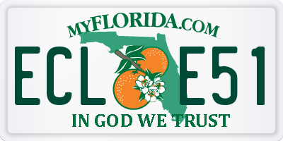 FL license plate ECLE51