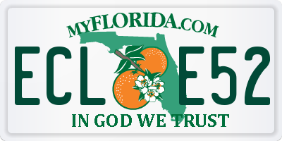 FL license plate ECLE52