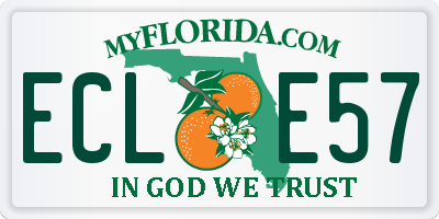 FL license plate ECLE57