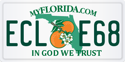 FL license plate ECLE68