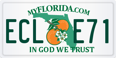 FL license plate ECLE71