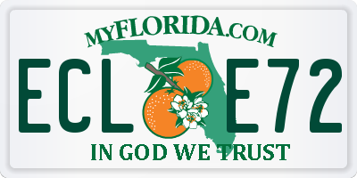 FL license plate ECLE72