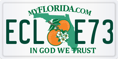 FL license plate ECLE73