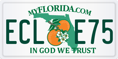FL license plate ECLE75