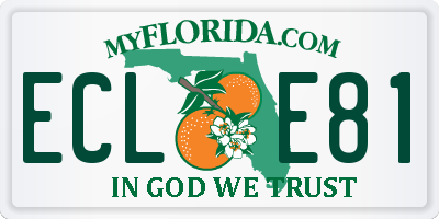 FL license plate ECLE81