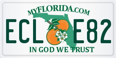 FL license plate ECLE82