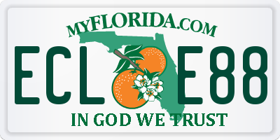 FL license plate ECLE88