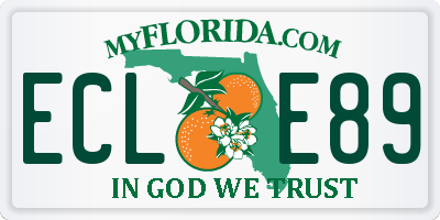 FL license plate ECLE89