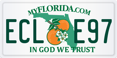 FL license plate ECLE97