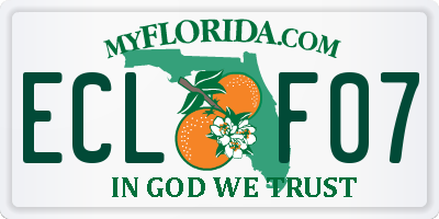 FL license plate ECLF07