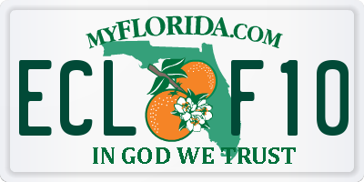 FL license plate ECLF10