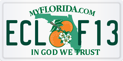 FL license plate ECLF13