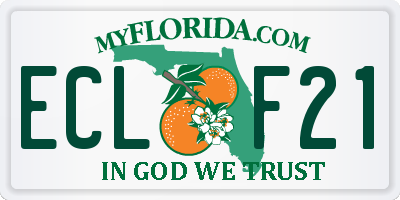 FL license plate ECLF21