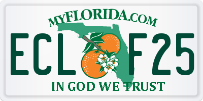 FL license plate ECLF25