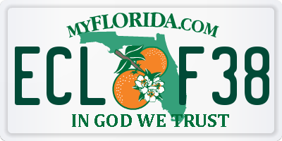 FL license plate ECLF38