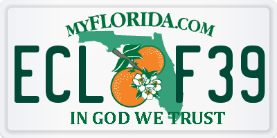 FL license plate ECLF39