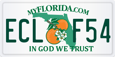 FL license plate ECLF54
