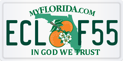 FL license plate ECLF55