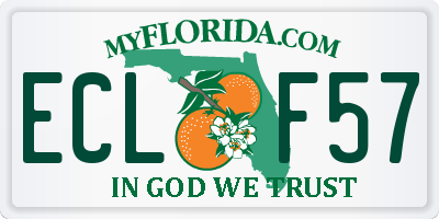 FL license plate ECLF57